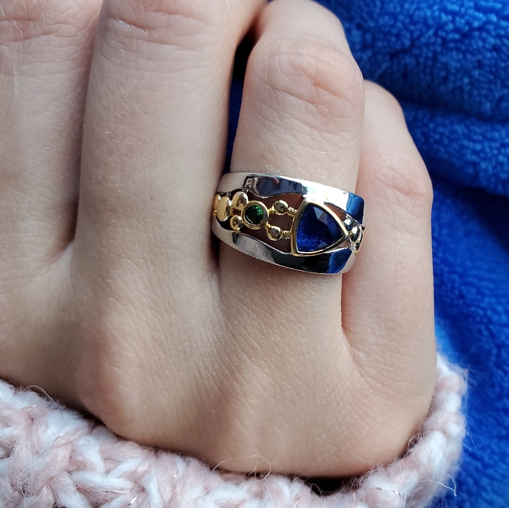 New Fashion Two Tone Ring - Picture 1 of 11